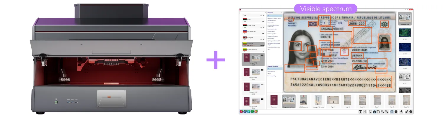 The Regula 4308 integrates seamlessly with the Information Reference Systems